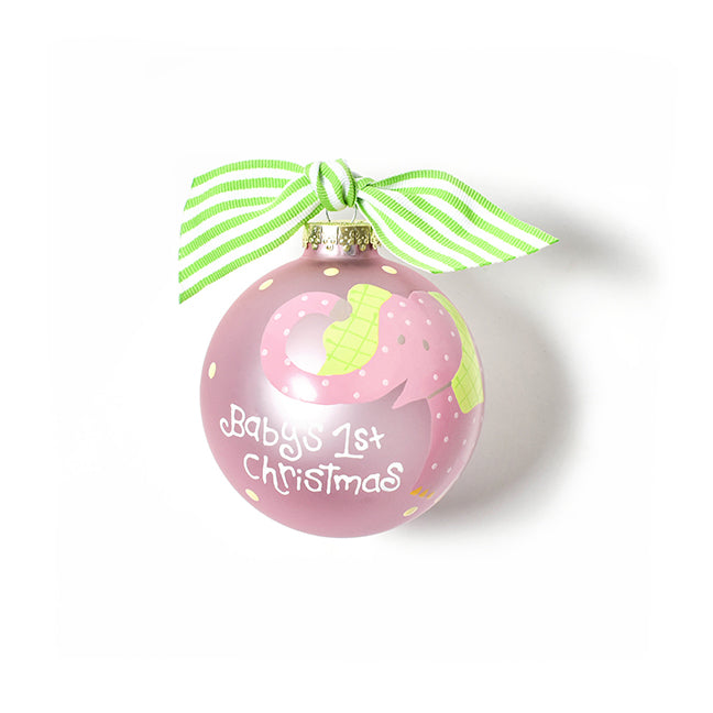 Pink Elephant Ornament