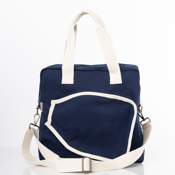 Navy Canvas Pickleball Tote Bag