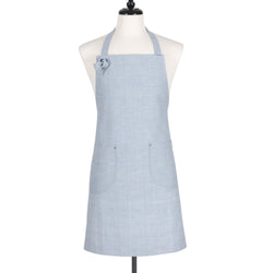 Slub Apron - Blue - Personalized or Monogrammed