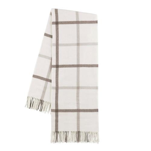 Plaid Throw Blanket - Monogram or Personalize - Dune