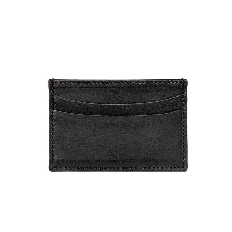 Slim Leather Card Case - Black
