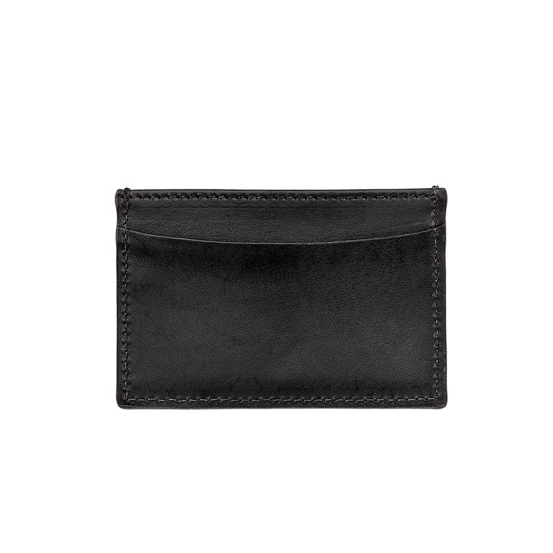Slim Leather Card Case - Black