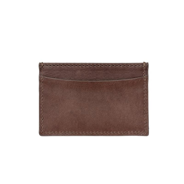 Slim Leather Card Case - Brown