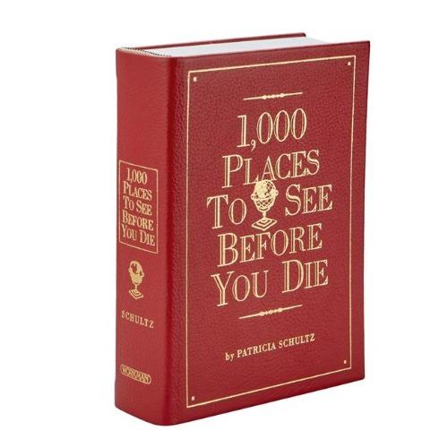 1000 Places to See Before You Die leather bound book in red
