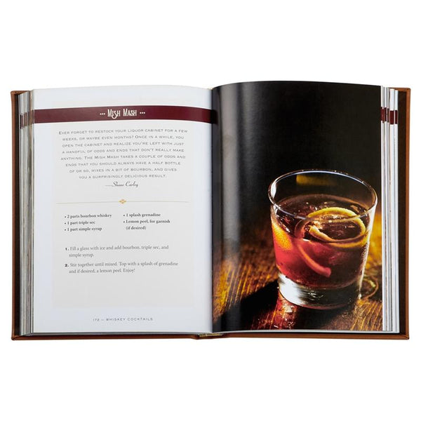 Whiskey Cocktails Leather Book