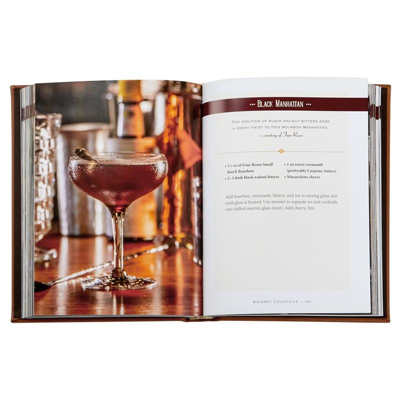 Whiskey Cocktails Leather Book