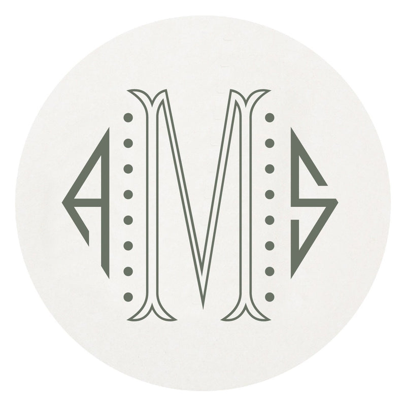 Monogrammed Disposable Letterpress Coasters