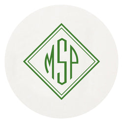 Point Monogrammed Disposable Letterpress Coasters
