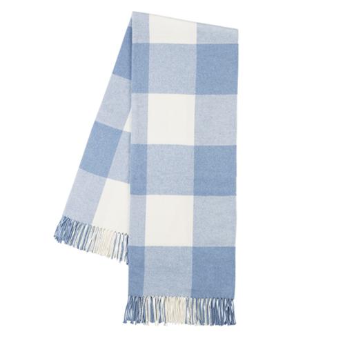 Buffalo Check Throw Blanket - Monogrammable - Denim