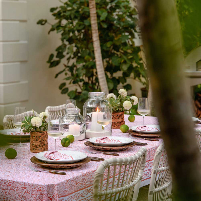 Pomegranate Persimmon Tapestry Tablecloth