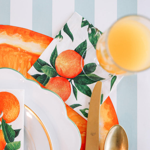 Hester & Cook Orange Orchard Paper Cocktail Napkins