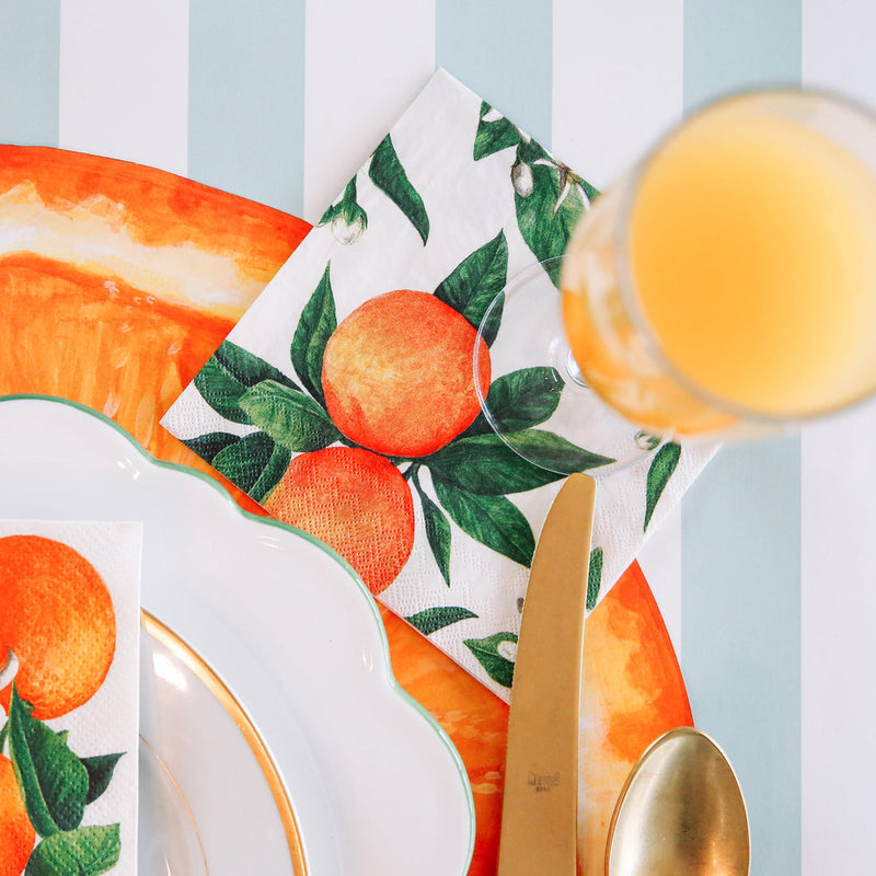 Hester & Cook Orange Orchard Paper Cocktail Napkins