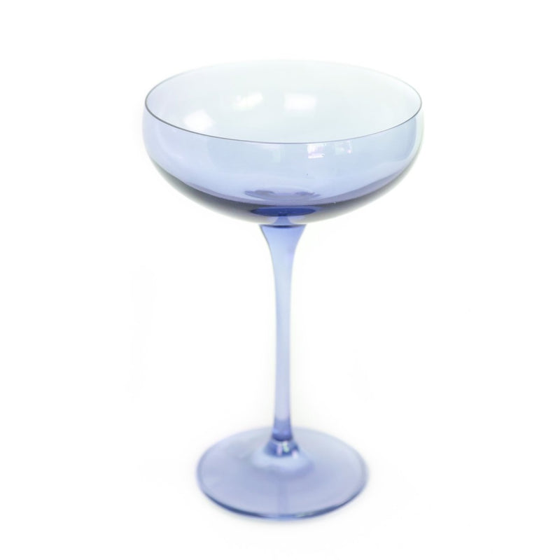 Estelle Colored Cocktail Coupe Glasses - Cobalt Blue