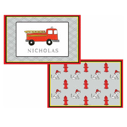 Firetruck Tabletop Collection - Placemat - Personalized