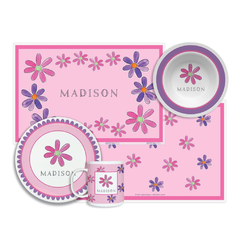 Flower Power Tabletop - 4-piece set - Personalized
