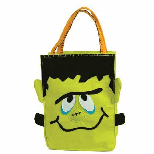 Personalized Trick or Treat Felt Bags - Frankenstein