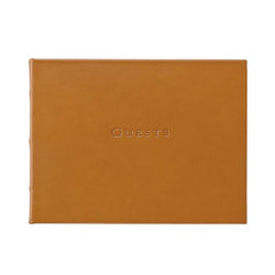 Leather Guest Book - Tan