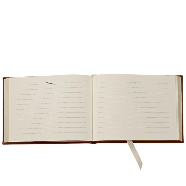 Leather Guest Book - Open View - Personalized