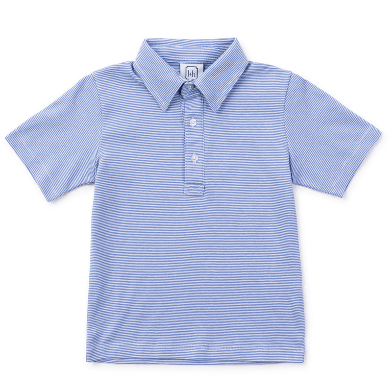 Blue Stripes Griffin Polo Shirt - Lila & Hayes
