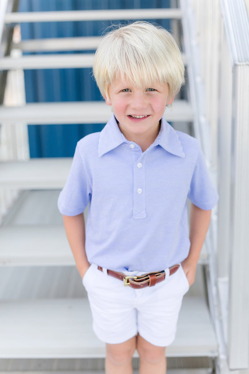 Blue Stripes Griffin Polo Shirt - Lila & Hayes