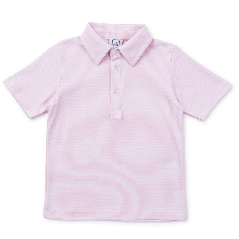 Pink Stripes Griffin Polo Shirt - Lila & Hayes