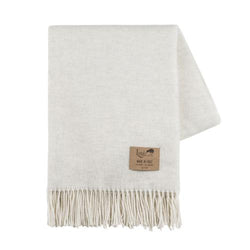 Monogrammed Cashmere Throw Blankets - Ivory