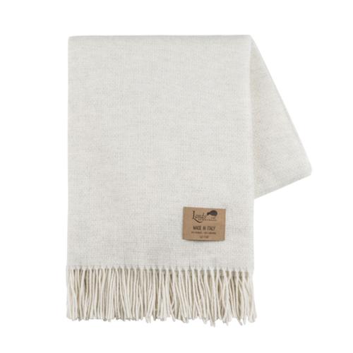 Monogrammed Cashmere Throw Blankets - Ivory