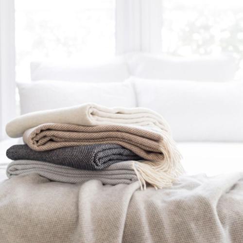 Monogrammed Cashmere Throw Blankets - Multiple Colors