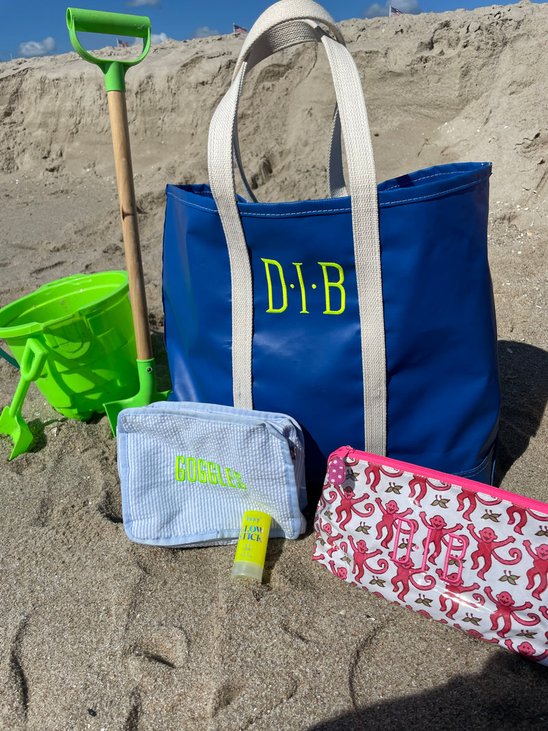 Monogrammed sales beach tote