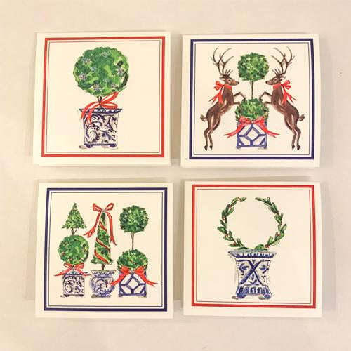 Christmas Gift Enclosure Cards - Christmas Topiaries