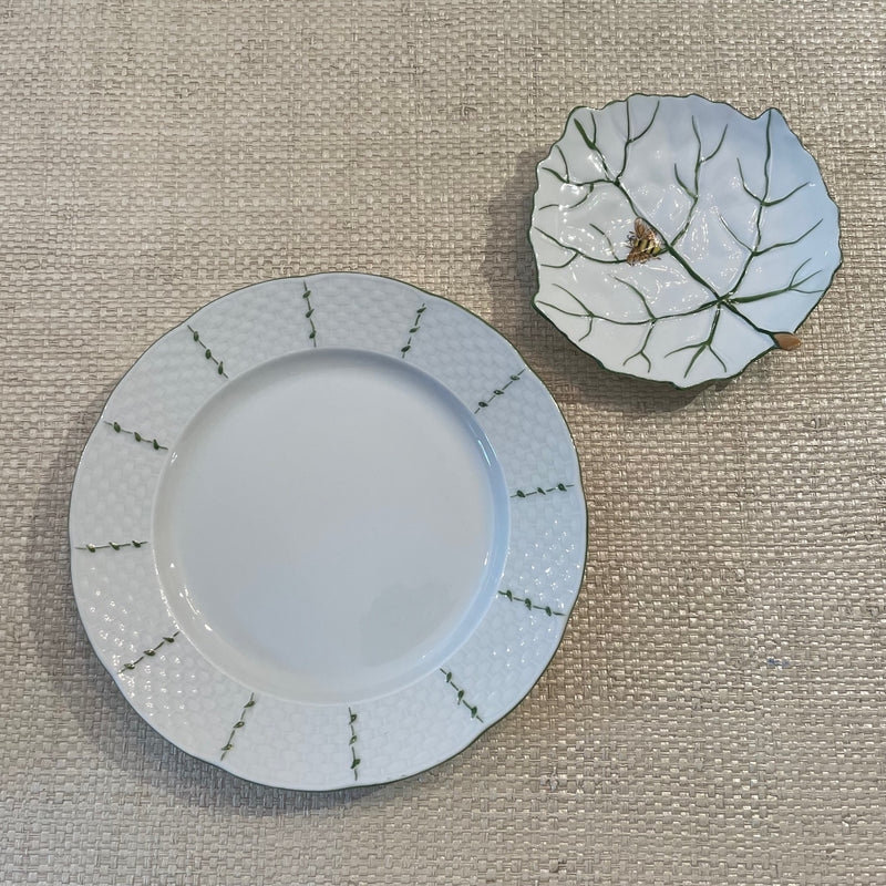 Green Stitch Appetizer Plate