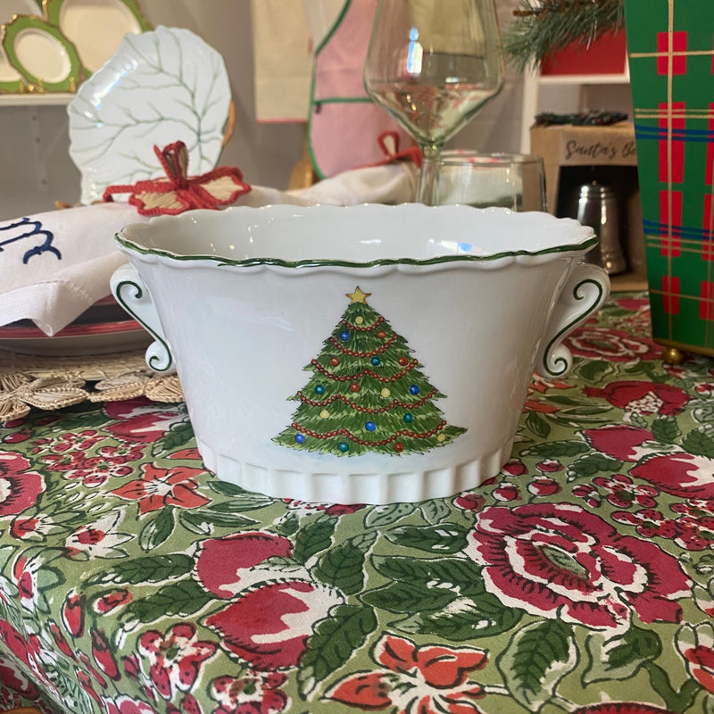 Christmas Tree with Presents Cachepot
