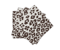 Brown Leopard Dinner Napkins