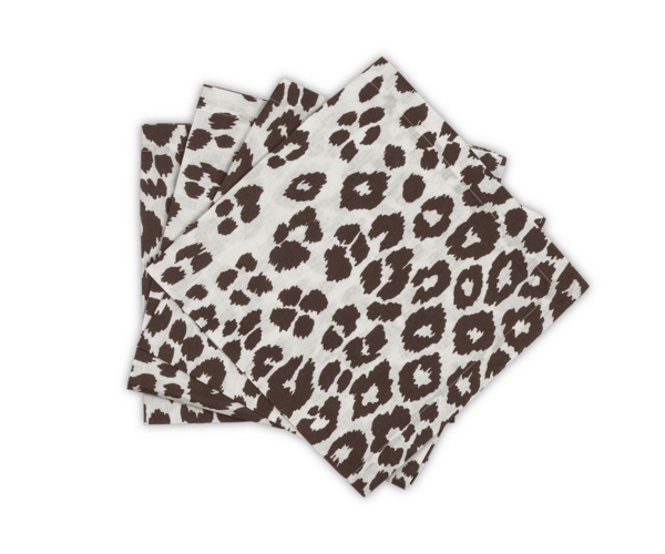 Brown Leopard Dinner Napkins