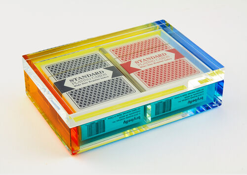 Multicolor Acrylic Card Box Set