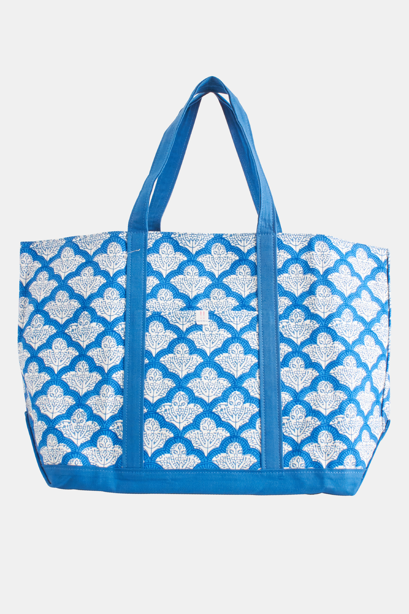 Roller Rabbit Blue Jemina Canvas Tote