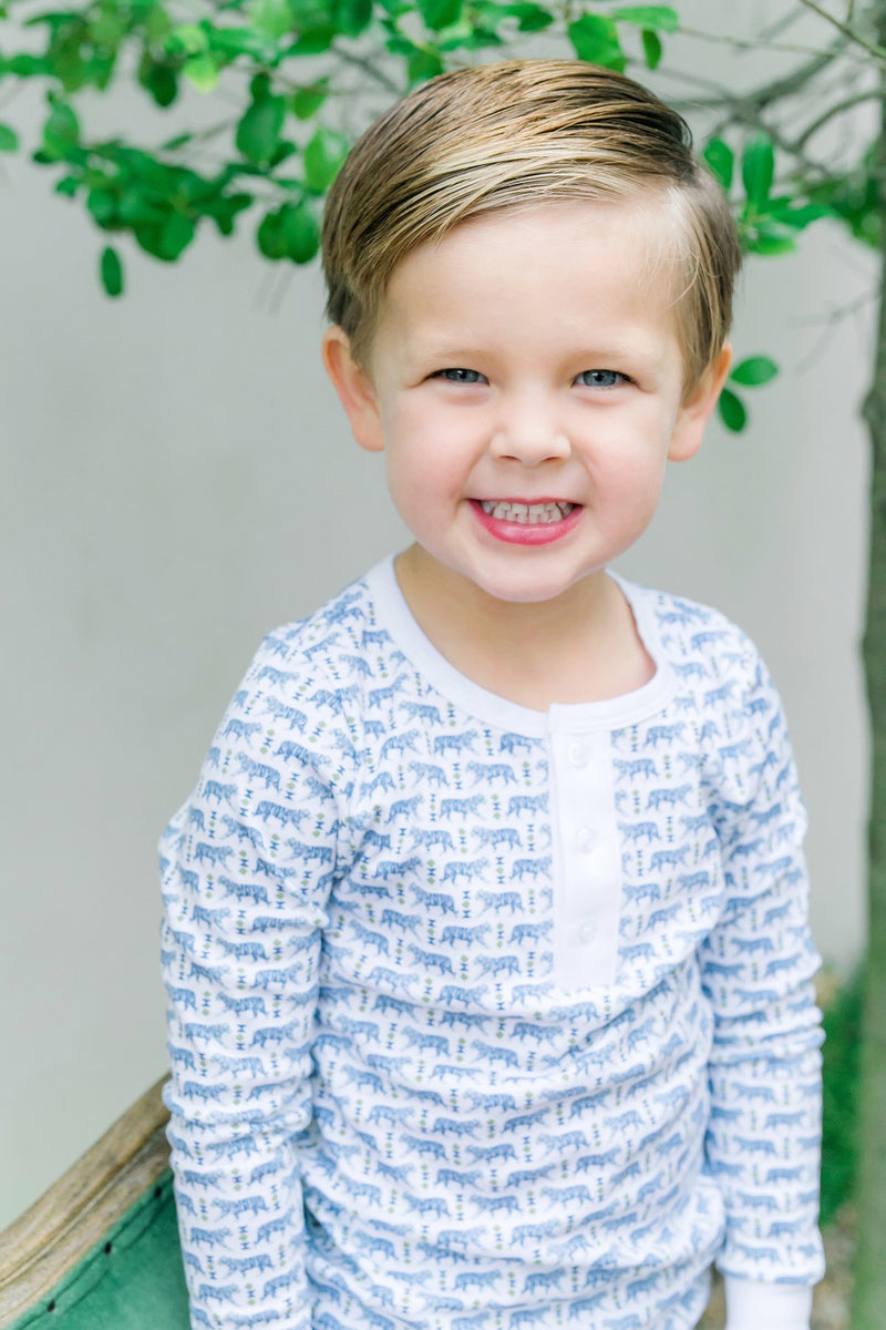 Lila Hayes Blue Tigers Jack Pajama Set