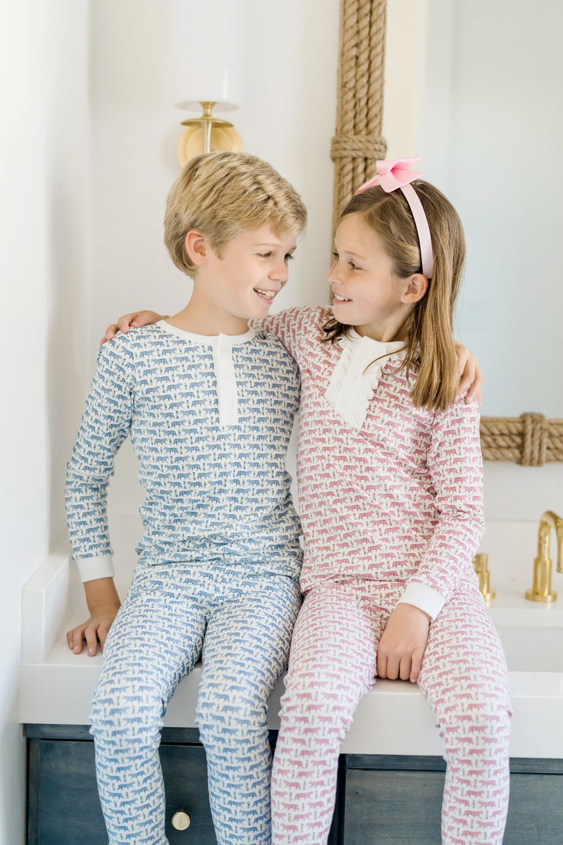 Lila Hayes Blue Tigers Jack Pajama Set