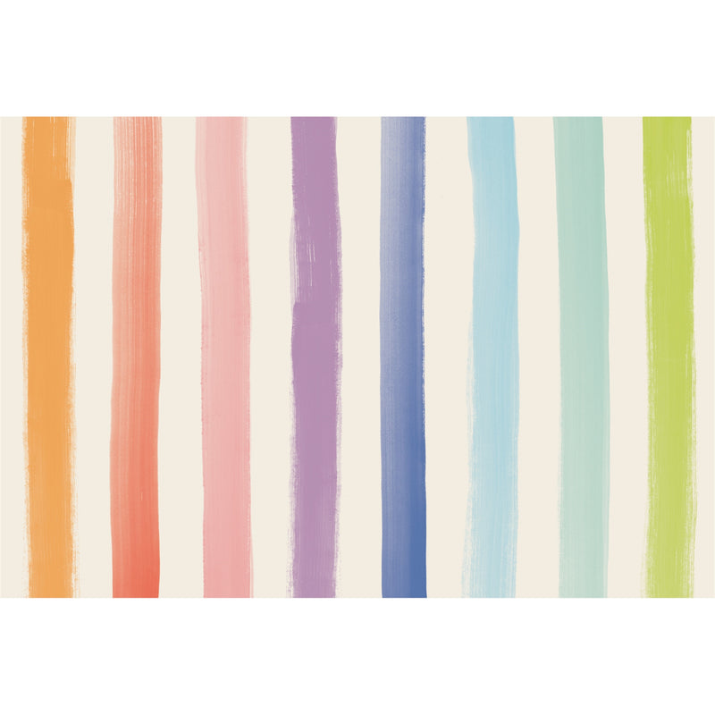 Hester & Cook Sorbet Painted Stripe Paper Placemats