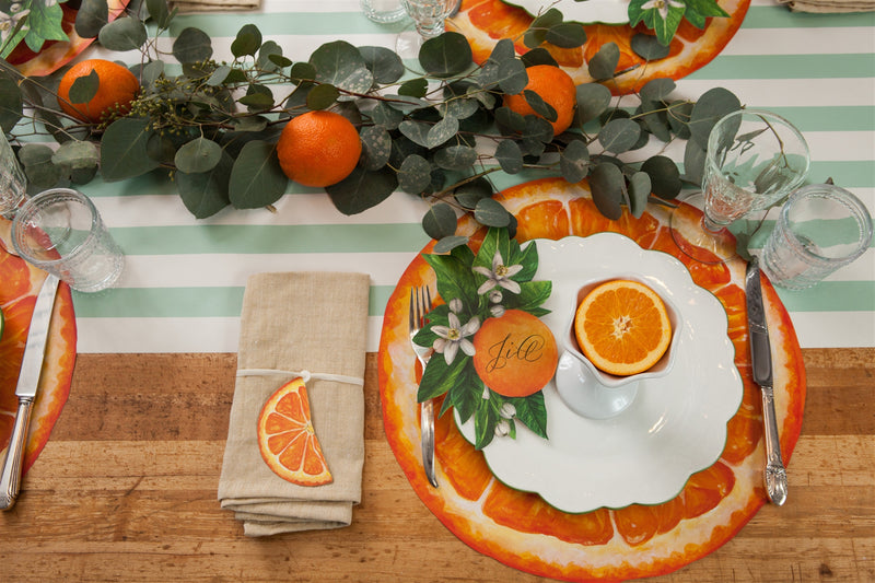 Hester & Cook Orange Slice Paper Placemats