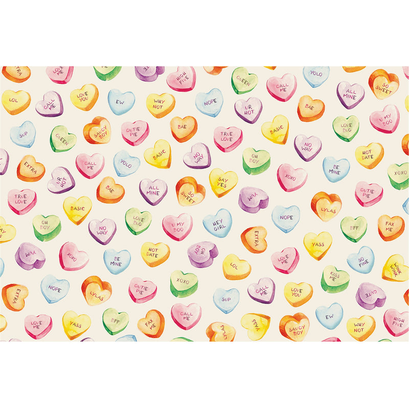 Hester & Cook Conversation Hearts Paper Placemats