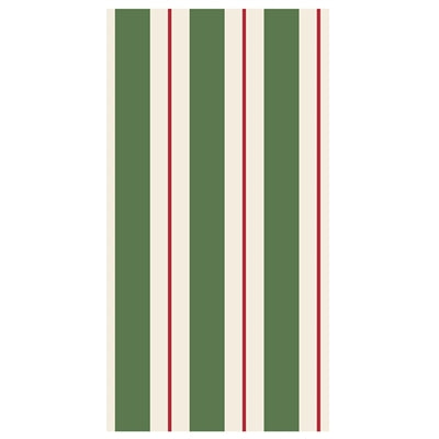 Hester Cook Green & Red Stripe Paper Guest Towels