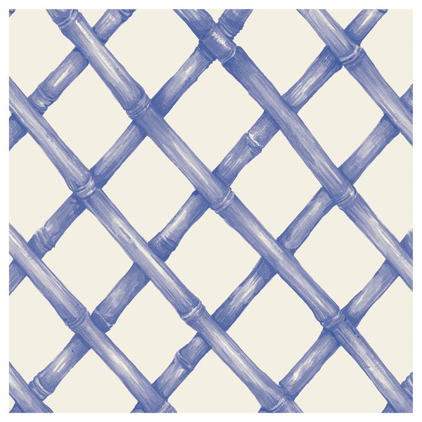 Hester & Cook Blue Lattice Paper Cocktail Napkins