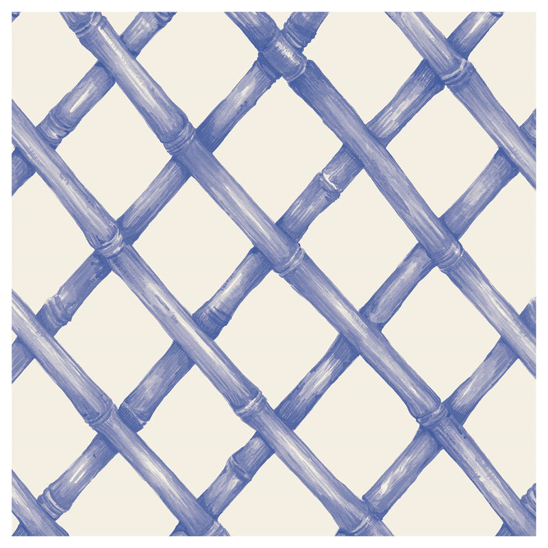 Hester & Cook Blue Lattice Paper Cocktail Napkins