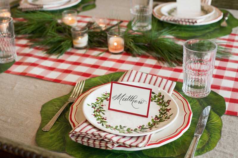 Hester Cook Red Frame Place Cards