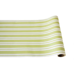 Hester & Cook Green Stripe Paper Table Runner