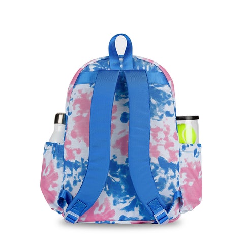 Blue Pink Tie Dye Big Love Tennis Backpack