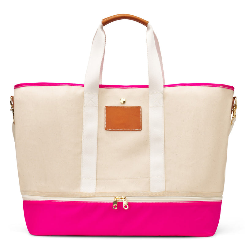 Lara Coated Canvas Jumbo Shoe Tote - Pink