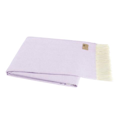 Monogrammed Herringbone Throw Blanket - Lilac