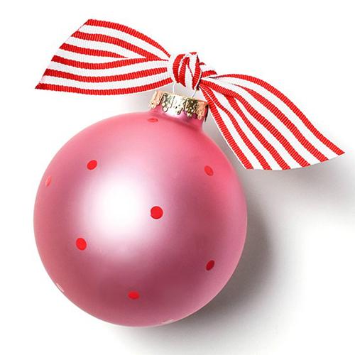 My First Christmas Hat Pink Ornament - Personalize